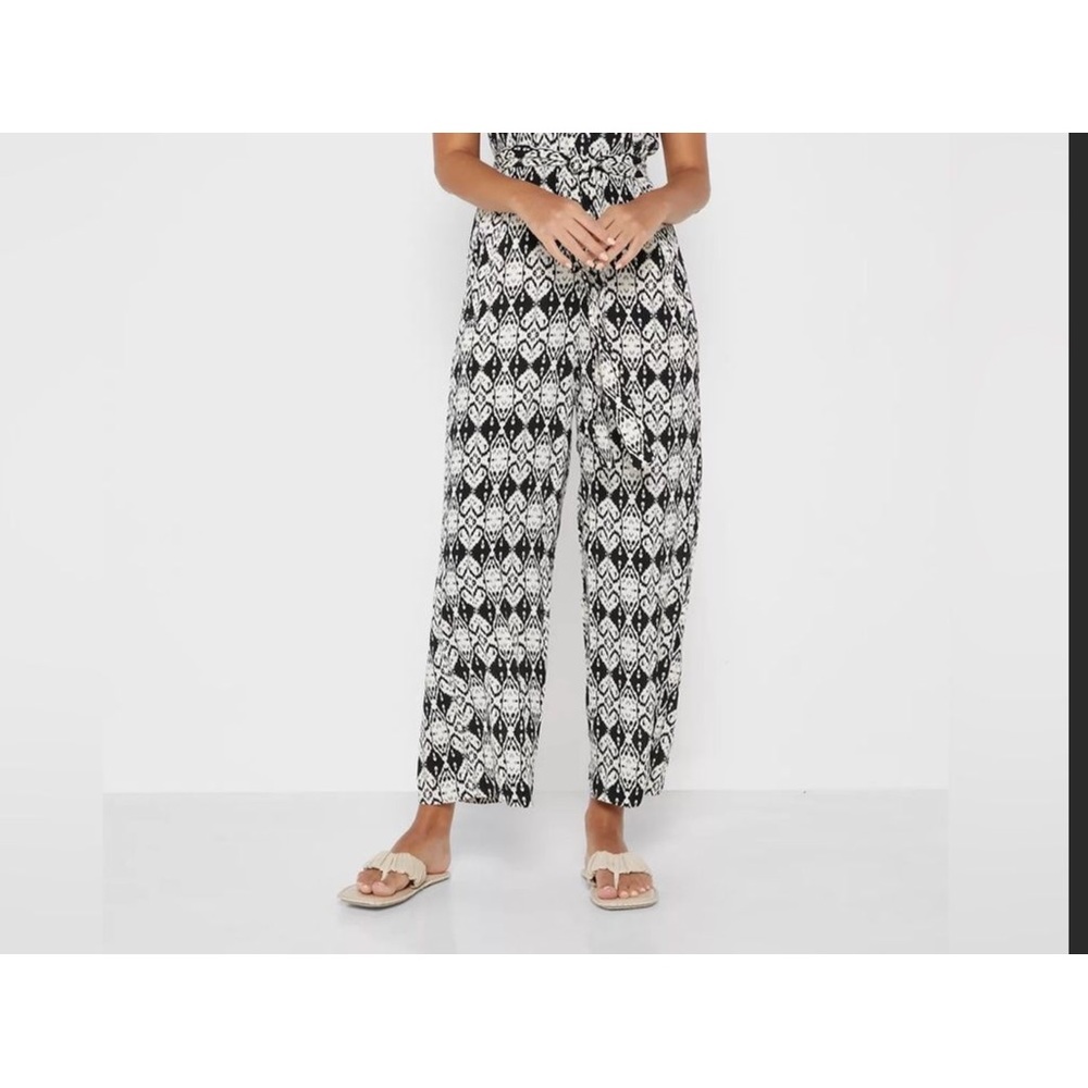 Mango Printed Cotton Jumpsuit Belted New